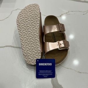 Girls Birkenstock Rose Gold Sandal